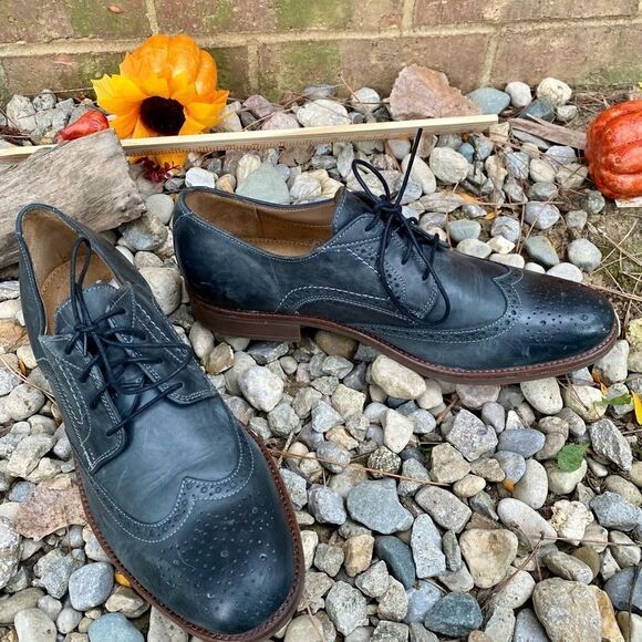 Bostonian Dark Gray Leather Oxford Men's US 11.5M - Picture 2 of 8